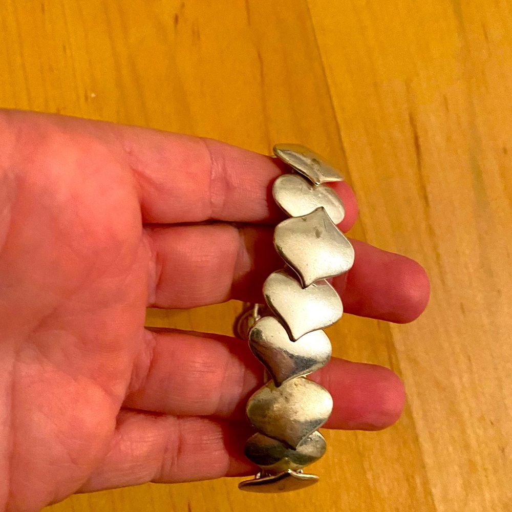 Fossil silver heart bracelet